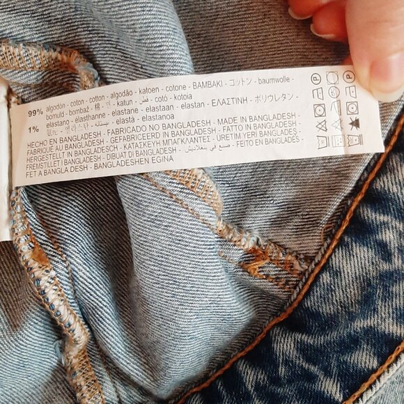ZARA Distressed Button-up Light Blue Wash Cotton Jean Jacket - Size XS - Picture 10 of 11